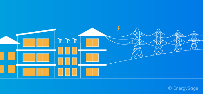 electrical grid and buildings
