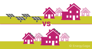 rooftop panels vs solar farm