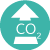carbon dioxide increasing icon