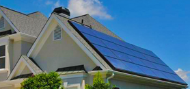 home with solar panels