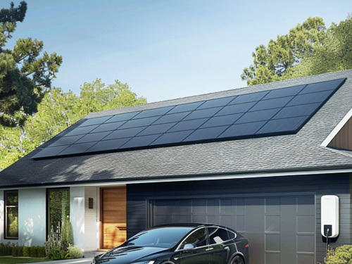 home with solar panels